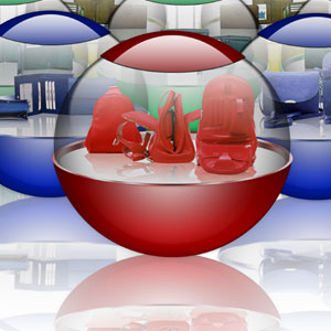 Kiosk Orbs in Photoshop Tutorial: Final Result