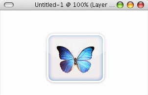 Blue Butterfly Button Tutorial: Final Result