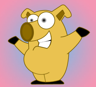 Drawing a Cartoon Pig Tutorial: Final Result