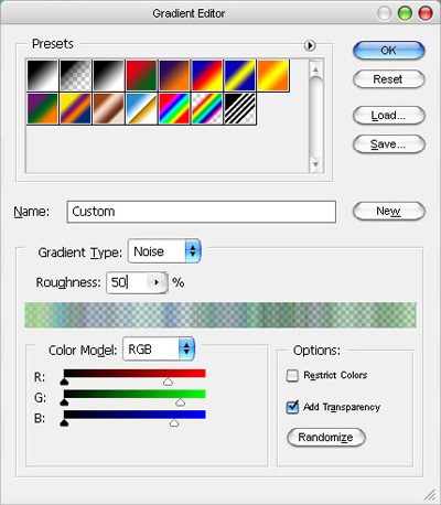 Gradient-Settings