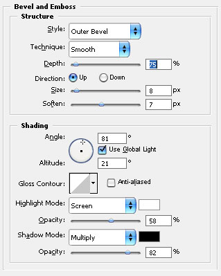 Bevel and Emboss