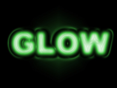 Glowing Gel Text Tutorial: Final Result
