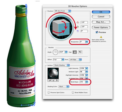Spin the Bottle with 3D Revolve Tutorial: Final Result (Click to enlarge)