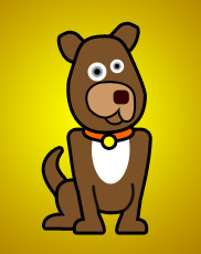 Drawing a Cartoon Dog Tutorial: Final Result