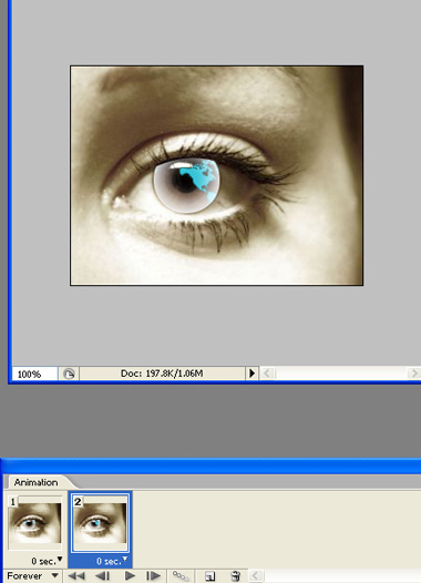 In animation window duplicate the first frame and move the map layer towards In animation window duplicate the first frame and move the map layer towards