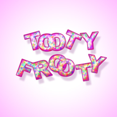 Tooty Frooty Text Effect Tutorial: Final Result
