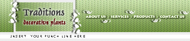 Ornamental Plant Navigational Header Tutorial: Final Result