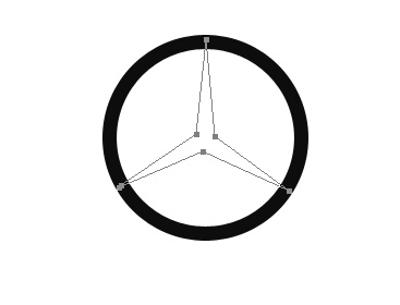 How to draw a mercedes logo #2