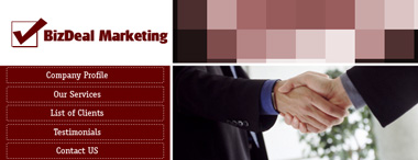 Designing a Corporate Header Tutorial: Final Result