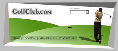 Golf Club Site Navigation Header Tutorial: Final Result