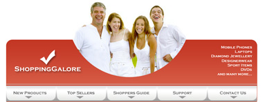 Creating a Navigation Header Tutorial: Final Result
