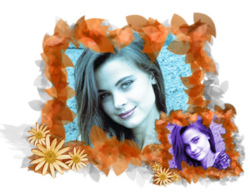 Leaves Photo Frame Tutorial: Final Result