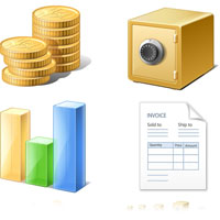 financial icon set