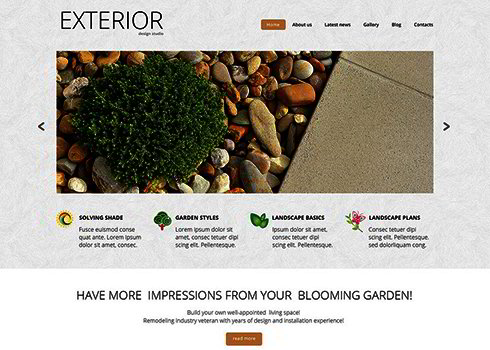 Exterior Design Website Template