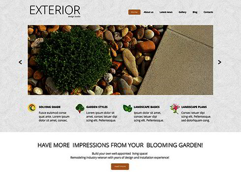 Exterior Design Website Template