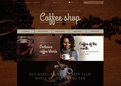 Coffee Aroma PrestaShop Theme