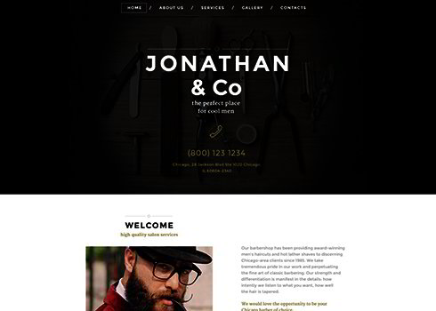 Hair Salon Responsive Website Template