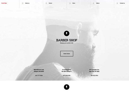 Barber Shop Website Template