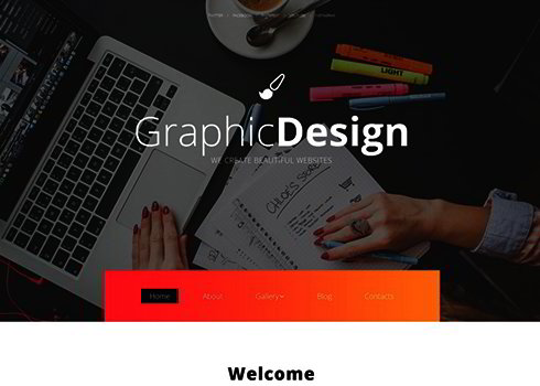 Graphic Design Moto CMS 3 Template