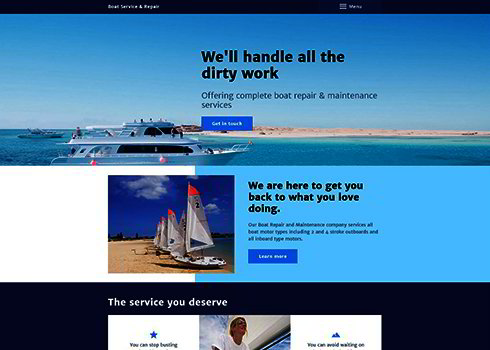 Boat Service Repair Joomla Template