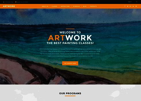 Art School Responsive WordPress Theme