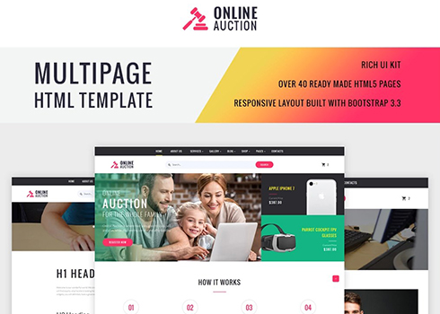 Online Auction Website Template