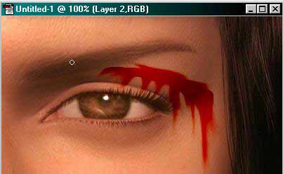 PhotoShop - Realistic Blood 7