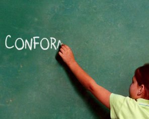 Realistic chalk font text