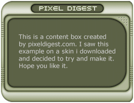 Create a clean high-tech content box