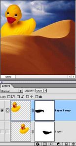 Combining images using masks