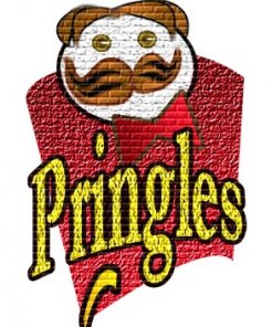 Pringle chips logo as wall graffiti