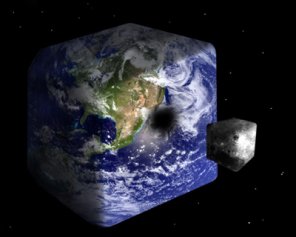 Earth and Moon Photo Effect