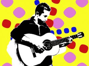 Popart design using an image of the singer