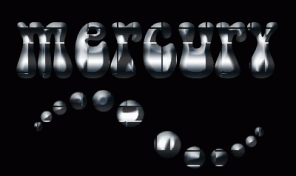 Unrasterized Solid Mercury Text