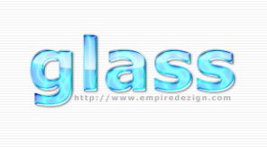 Blue Glass Text