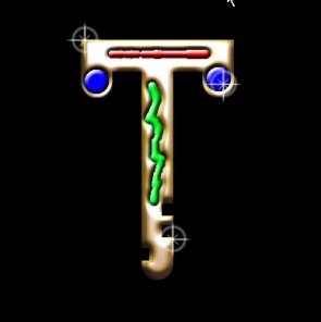 Golden Text Studded with Jewels and Gems