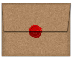 Wax sealed envelop