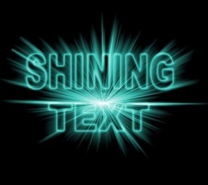 Bright Shiny Electric Blue Text Effect
