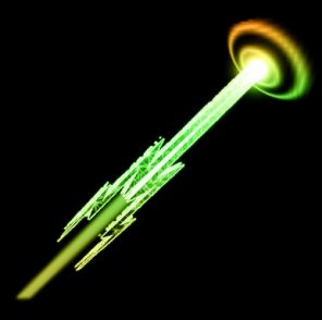 Beam of Light or Green Laser Gun