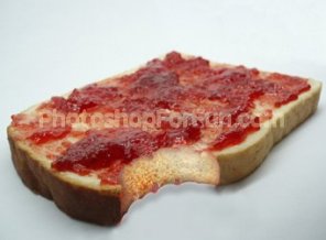 Creating Nibbled Effect on Bread Slice