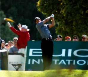 Tiger Woods Exploding Golf Ball Swing