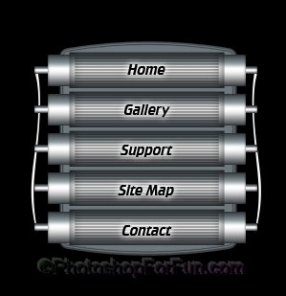 Metallic Roller Style Left Navigation Panel
