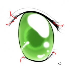 Anime deformed eye