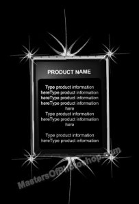 Designing a cutting edge content box with diamond glitter on corners