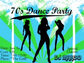 70\'s Dance Party Invitation