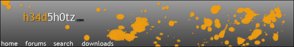 Spatter Paint Header + Navigation