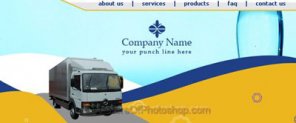 Designing a Website Header for a Transport Company