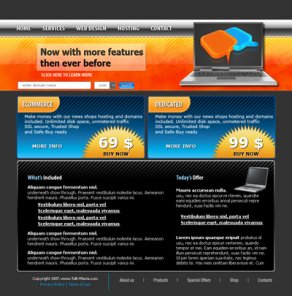 Ecommerce Web Hosting Layout