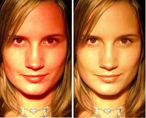 Adjusting flesh tones