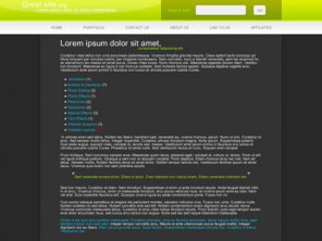 Clean Black & Green Webdesign